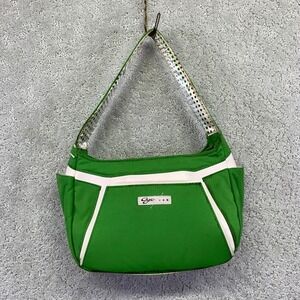 Ogio Green Shoulder Bag Purse White Trim Polka Dot Strap Womens Y2k